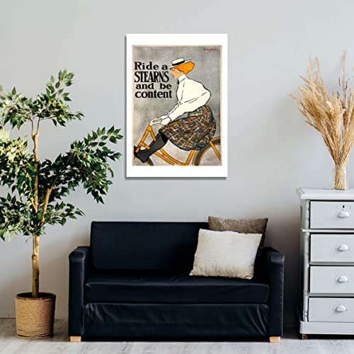 Affiche vélo Stearns pour salon rétro | Poster vintage encadré - 3
