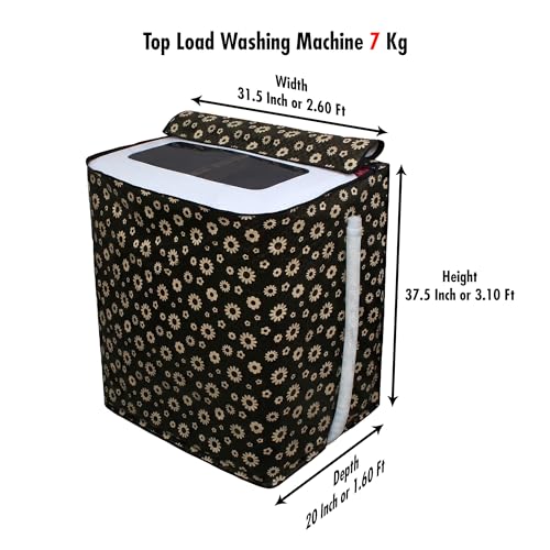 Image of DREAM CARE Waterproof & Dustproof Washing Machine Cover Top Load & Semi Automatic Suitable for 7 kg, 7.2 kg, 7.5 kg (83 x 95 x 51 cms)