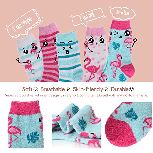 Image of EBMORE Womens Fuzzy Socks Fleece Fluffy Cabin Plush Warm Sleep Soft Cozy Winter Adult Socks