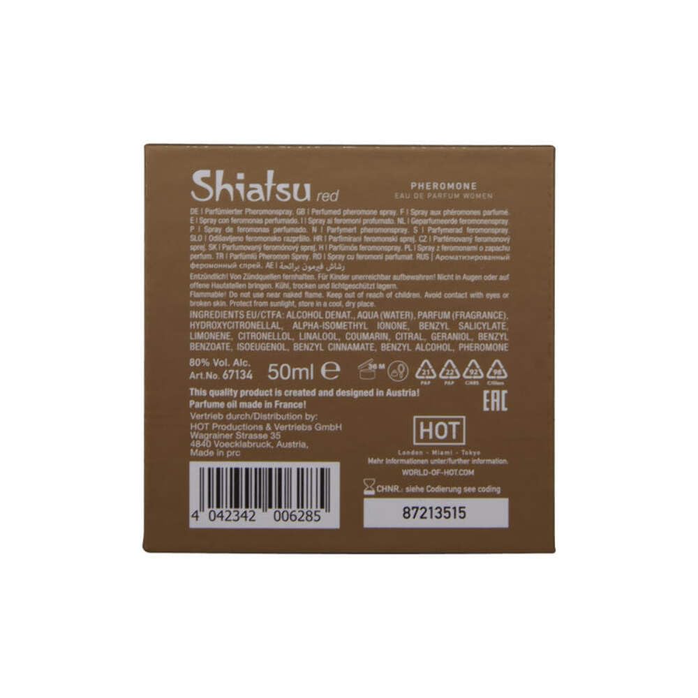 SHIATSU Feromon Fragrance Women - Rojo - 50 ml