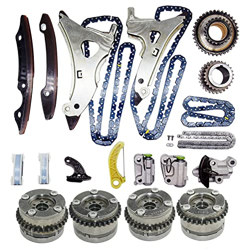 DEEGOOLY Timing Chain Kit with Camshaft Adjusters Applied for M276 Mercedes E350 GL450 E400 ML350 GLK350 3.0L 3.5L V6 Replace# 2780500305 2760502600 2760522116