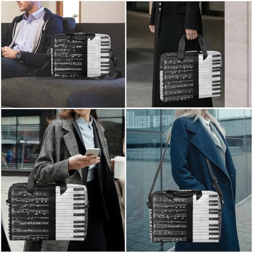 Maletín para portátil 13-16 pulgadas con diseño piano miniatura 7