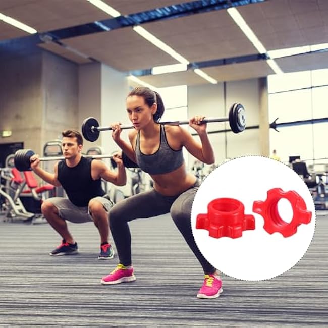 uxcell Dumbbell Bar Nut Barbell Screw, Spin-Lock Collars Screw Hex Fixing Nuts for Weight Training Fitness Exercise