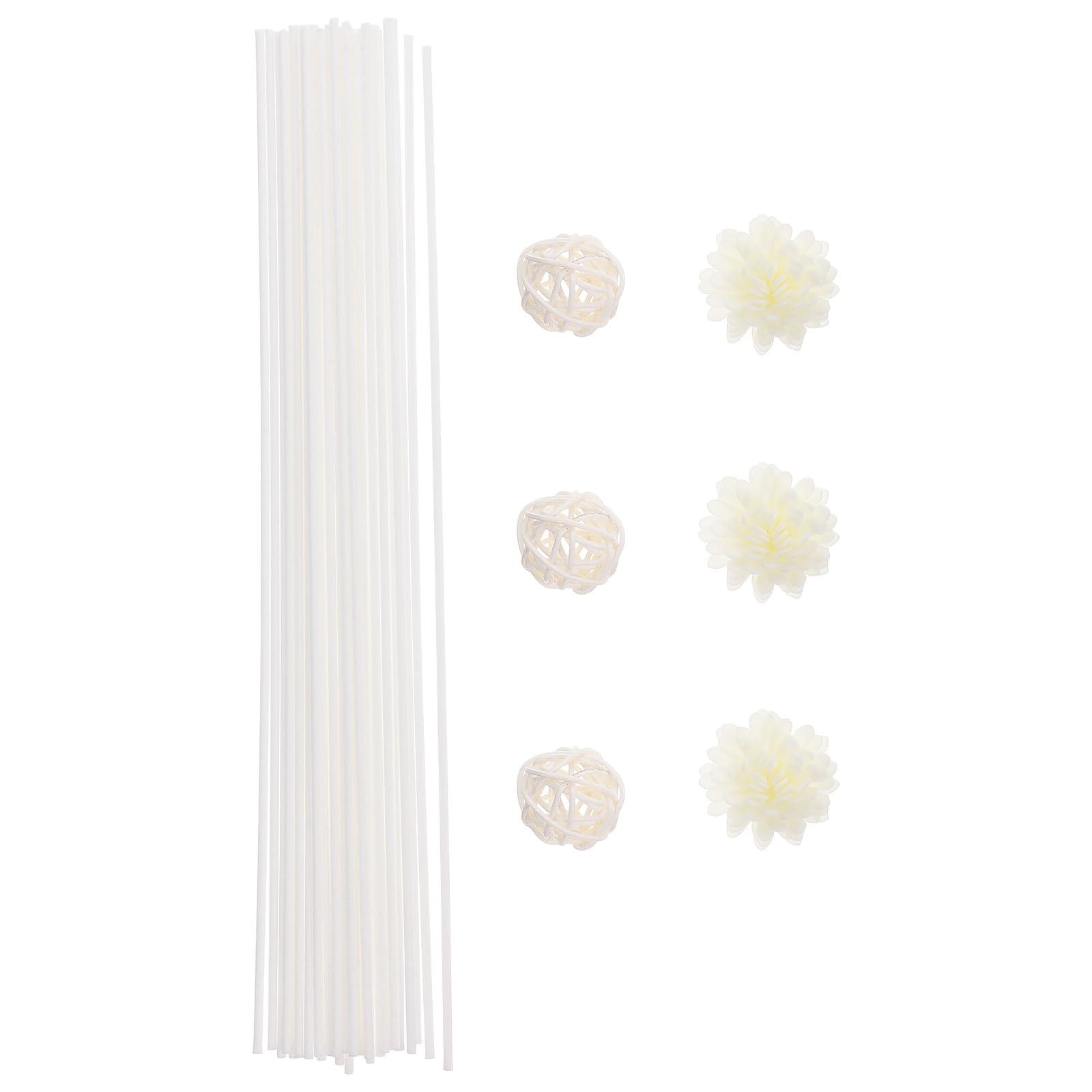 Bâtonnets diffuseurs de fleurs en rotin blanc aromathérapie de bureau