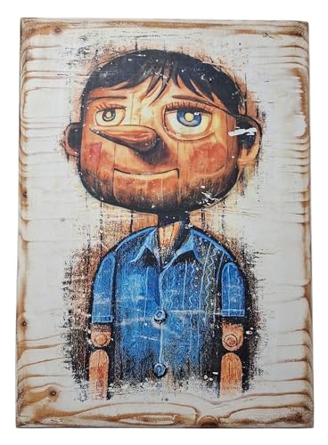Cadre artisanal en bois effet vintage fait main : l'élégance intemporelle 46x33 cm