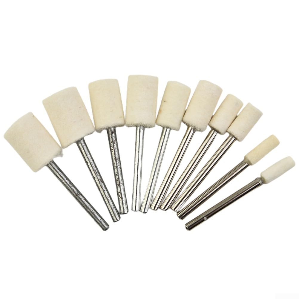 Set di punte professionali per lucidatura in feltro di lana per attrezzature in vetro e metallo (20PCS)