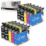 INK4U Compatible LC103 Ink Cartridges Replacement for Brother LC103XL LC101XL with MFC-J870DW MFC-J6920DW MFC-J6520DW MFC-J450DW MFC-J470DW Printer (4 Black,2 Cyan,2 Magenta,2 Yellow) 10 Combo Pack