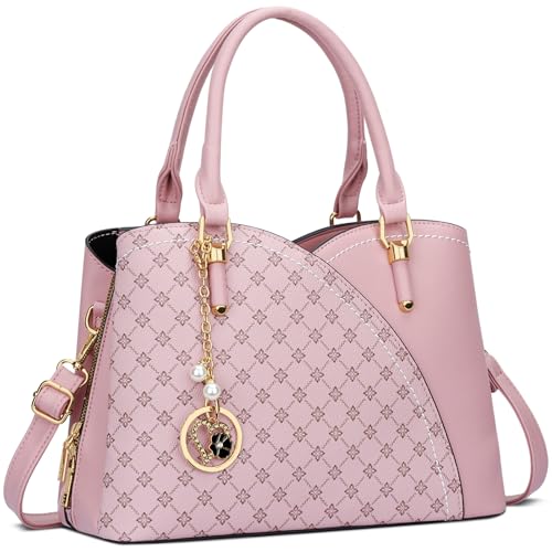 Image of KKXIU Triple Compartments Purses and Handbags for Women Fashion Ladies Satchel Shoulder Top Handle Bag