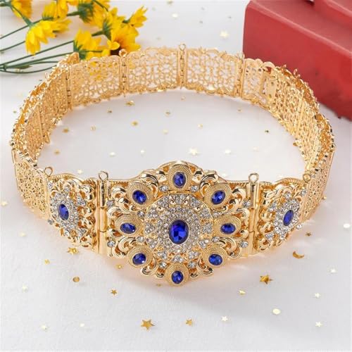 Women Fashion Dress Belt Hollow Bridal Metal Gold Color Waist Chain Wedding Accessories Body Jewelry2