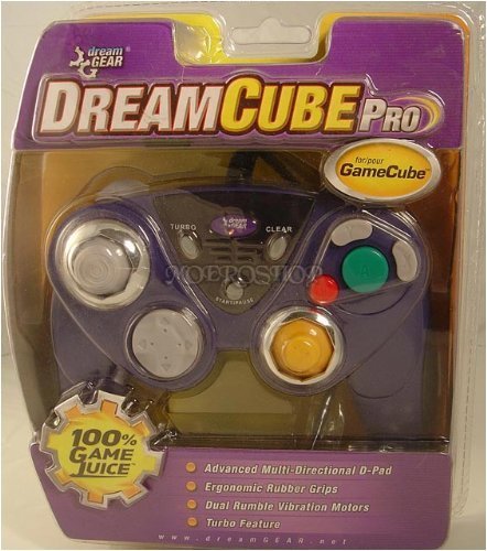 Wii Dreamcube Pro Wired Controller With Rumble - Purple