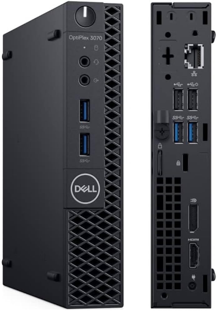 Dell Optiplex 3070 Mini Desktop Computer, Intel Pentium Gold G5500T, 16GB RAM, 512GB SSD, WLAN, Bluetooth, US QWERTY Tastatur, Windows 11 Pro (Generalüberholt)