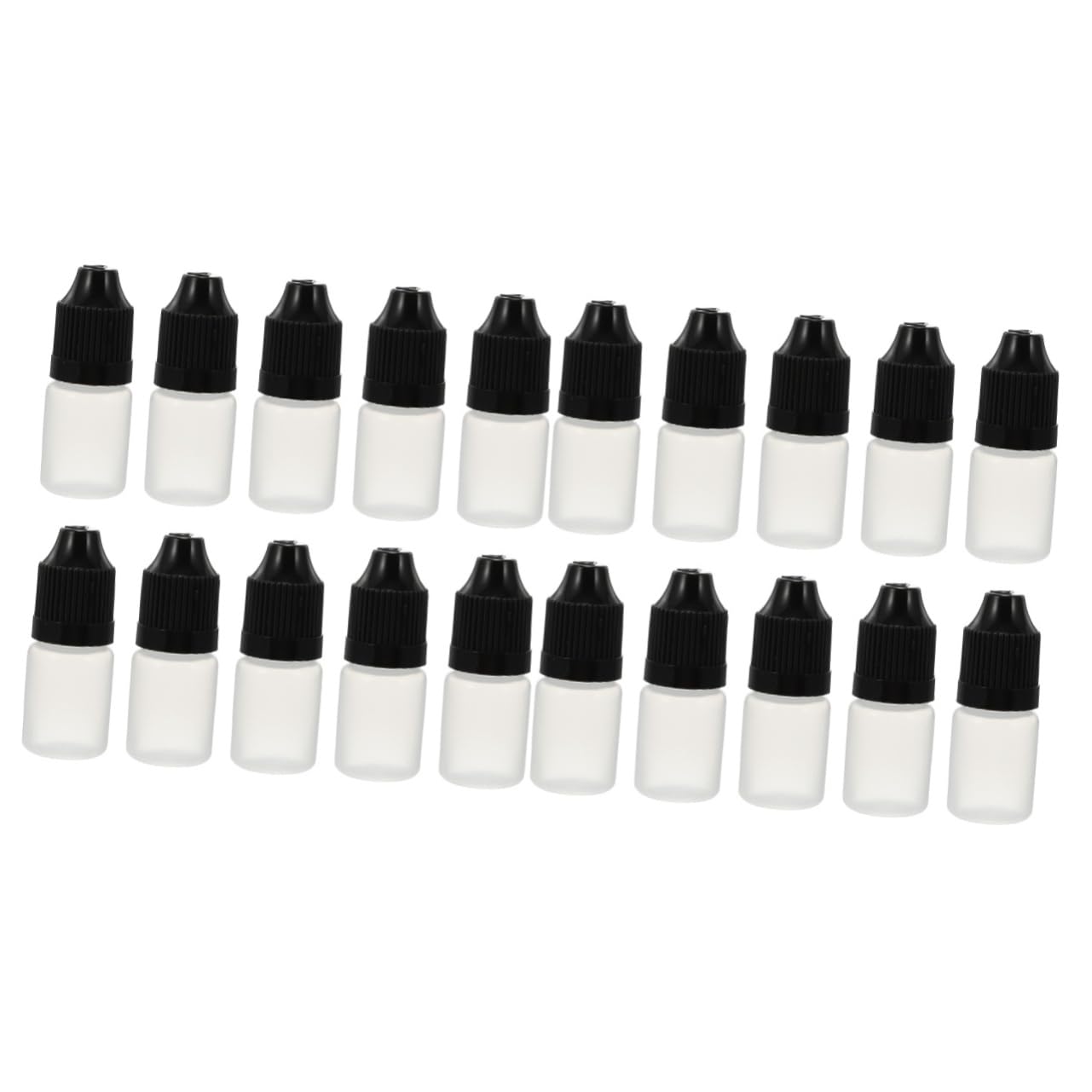 KICHOUSE 2sets 5ml Squeezable Empty Dropper Bottles Eye Liquid Bottles for Business Travel 20pcs*2