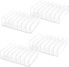 Kopinma Acrylic CD Shelf, Pack of 4, Transparent CD Storage Stand, CD/DVD Tray Archiving System, Space-Saving, Large Capac...