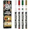 Stylo Pennarelli Acrilici per Palline di Natale - Regali Natale e Natale Decorazioni - Rosso, Verde, Bianco, Oro - Idee Regalo Natale, Lavoretti Fai da Te e Biglietti Natalizi