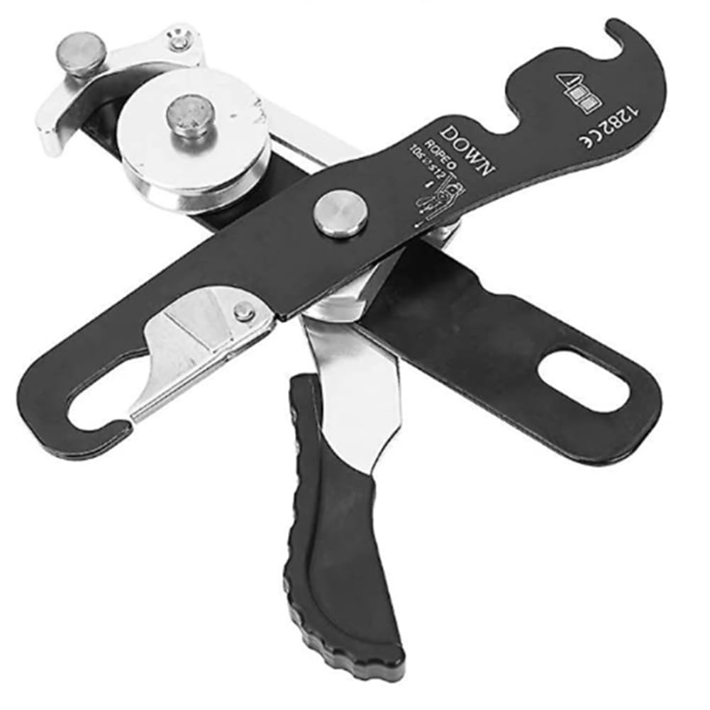Descensor Manual Autoblocante para Escalada Al Aire Libre, Descenso Lento, Rescate, Equipo Autoblocante, Descensor de Cuerda de Protección.