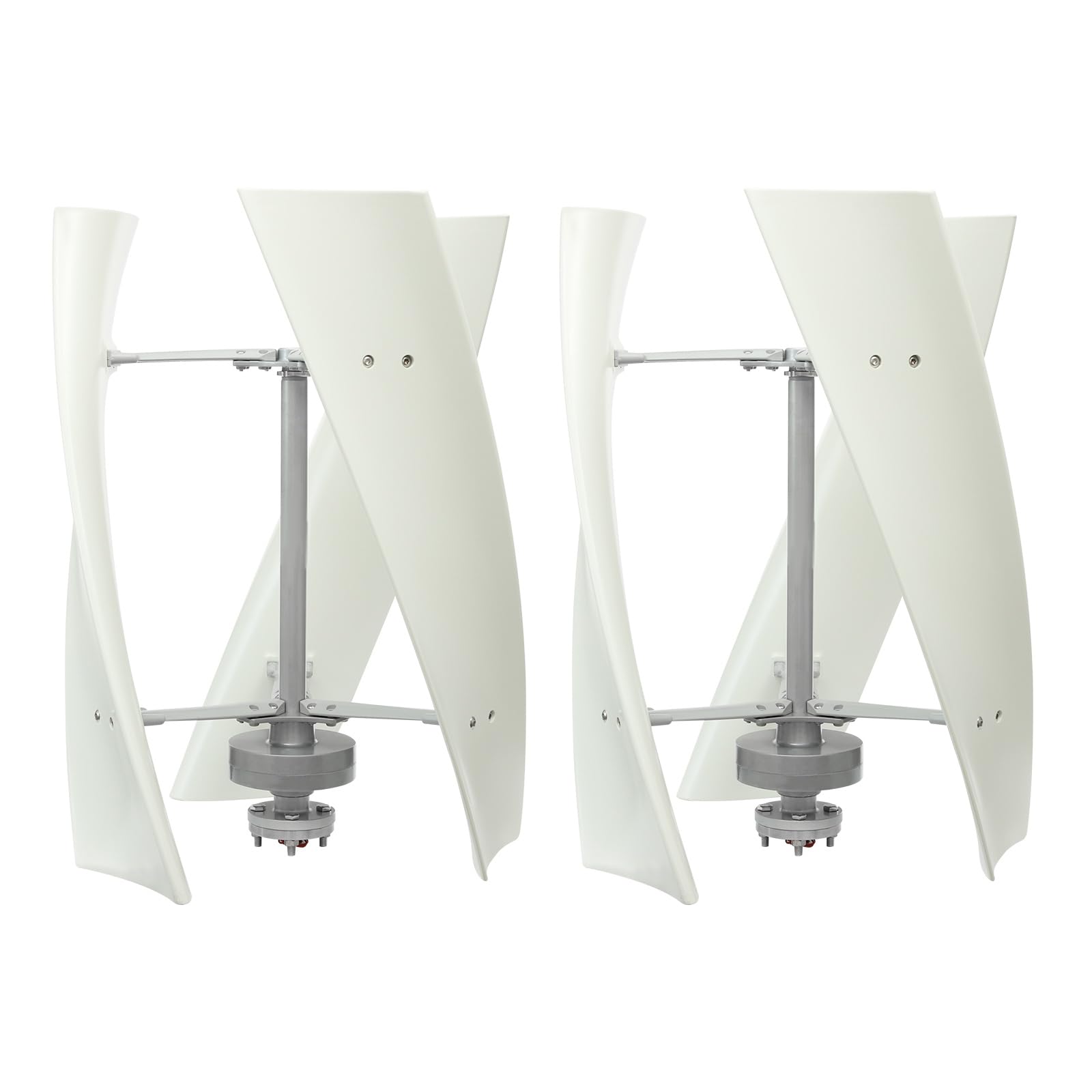 Vertikaler Windturbinen-Generator 100W 24V Windkraftanlage | Mit Permanentmagnet-Lagertung, Windturbine mit 3 Nylonfaser-Blättern und 30 dB, für Boote und Pavillons(Weiß）