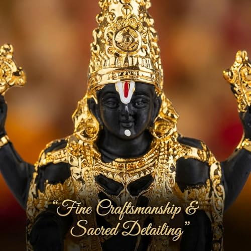 Image of Gold Plated Premium Balaji Statue for Car Dashboard, Gifting, Pooja Room Decor & Home Decoration (Gold)(4.5 Inches)