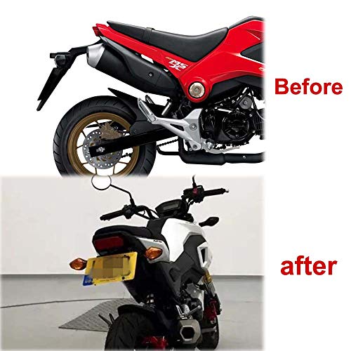 Xitomer For Grom Fender Eliminator Fit For Grom 2017 2018 2019 2020 Msx125 Grom, With Led License Plate Light, Compatible With Oem/Stock Turn Signal (Black) #TOP3