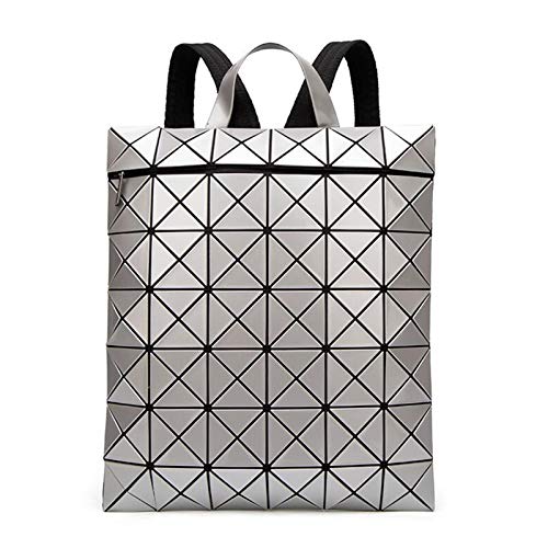 Jcnfa- Zukünftige Technologie Fühlen Rucksäcke, PU-Material, Matte Geometrische Raute Rucksack , Schultasche for Männer Und Frauen , 6 Farben (Color : Navy Blue, Size : 13.38 * 15.55in) Cover