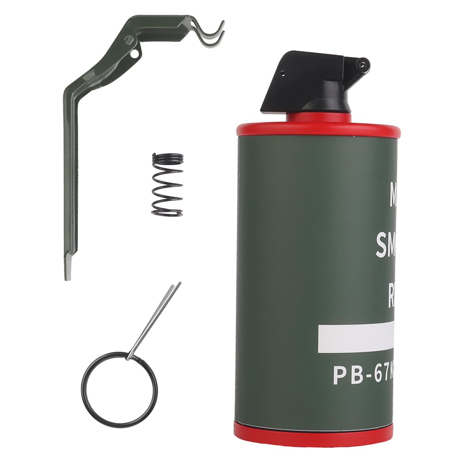 Grenades Modèle de Grenade factice Grenades à Main en Plastique Jouet CS Airsoft Équipement Tactique Accessoires pour Les Fans de l’armée Tactique Cosplay Film Props Extérieur 14+ (Rouge)