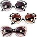 EF Oversized High Fashion Two Tone Sunglasses w/ Baroque Swirl Arms