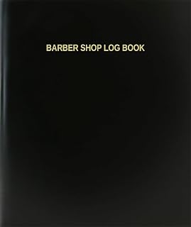 BookFactory Barber Shop Log Book/Journal/Logbook - 120 Page, 8.5''x11'', Black Hardbound (XLog-120-7CS-A-L-Black(Barber Shop Log Book))