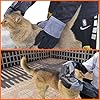 WZQH 23.6 In Leather Welding Gloves for Animal Handling,Grabbing Reptile, Grooming,Trips to Vet,BBQ,Fireplace.Puncture & Scratch Resistant, Bite Proof for Cat Dog Bird Falcon Livestock Snake L Black