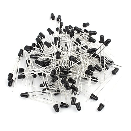 Aexit 100Pcs CHT3019-1 2Pins 3mm Round Head Infrared Receiver Photodiodes IR Diode (9de878f4b68ef91d702ffb52ff0641d2)
