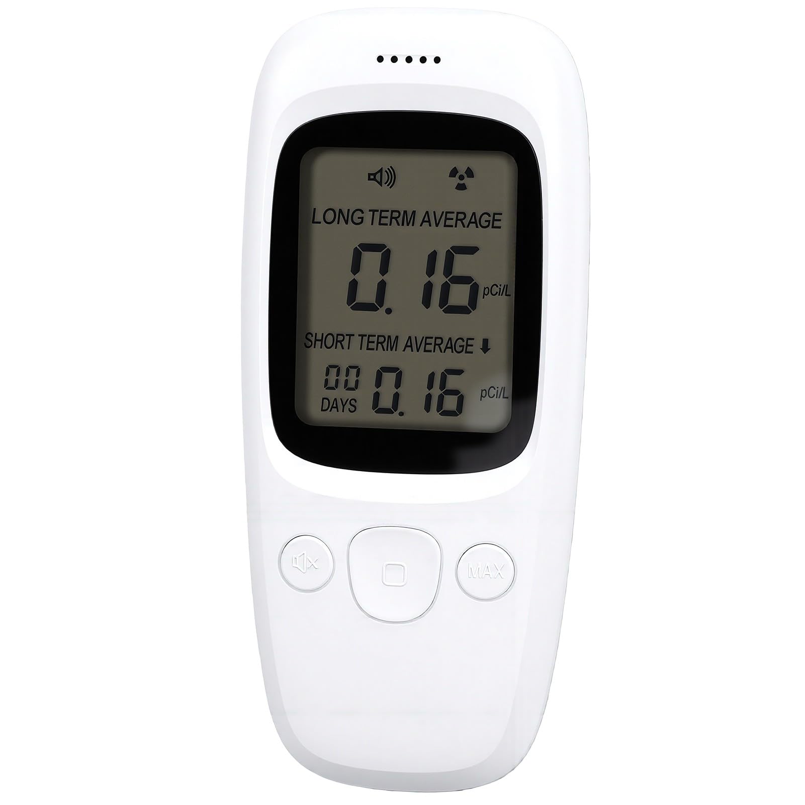 Fafeicy Rilevatore di Radon Digitale, Monitor con Display LCD 0-270pCi/L | Tecnologia sensore ionico, modalità rapida 48 ore, dati medi di 7 giorni, campionamento in 1,5 s, unità da tavolo per casa,