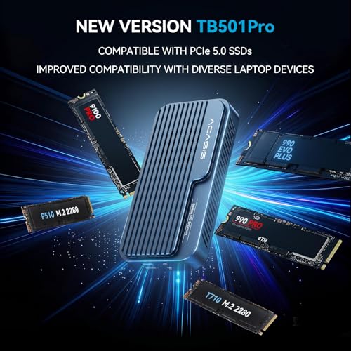 Image of ACASIS 80Gbps M.2 NVMe SSD Enclosure, with Cooling Fan, Compatible with USB4 V2.0, USB4 V1.0, USB3.2 /3.1 /3.0 (TB501 Pro) (Phantom Gray)