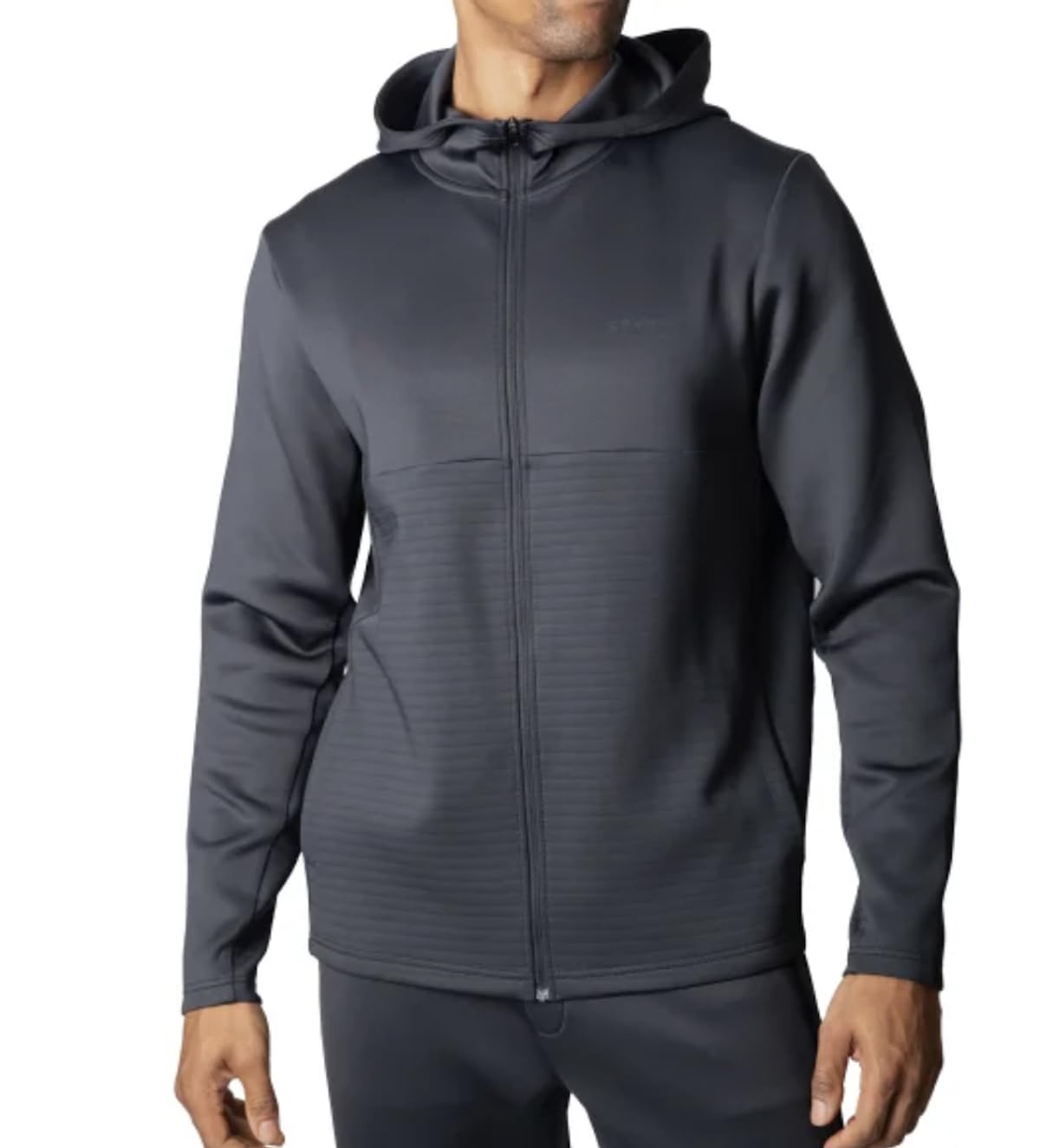 Spyder Active Herren-Kapuzenjacke, langärmelig, Stretch, durchgehender Reißverschluss