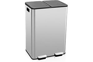 Goplus 16 Gallon 3 in 1 Trash Can Recycle Bin for Kitchen