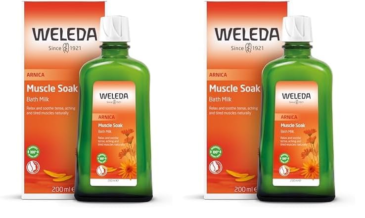 WELEDA Bio Sport & Muskel Bad vegan - Naturkosmetik Badezusatz mit ätherischen Ölen entspannt & regeneriert beanspruchte Muskeln nach dem Sport - Bad Essenz mit Rosmarin & Lavendel Duft (1x 200ml)