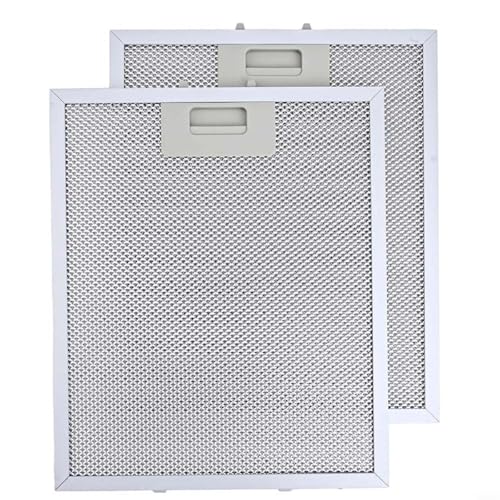 GANCEI Filtro antigrasso in metallo per cappa aspirante, 2 pezzi, 330 x 230 x 9 mm