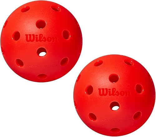 Miniatura 3 de WILSON TRU 32 Pro Pickleballs - Paquete de 2, color rojo