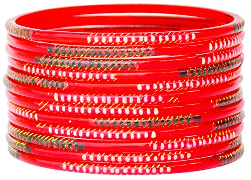 Image of JD'Z COLLECTION Indian Jewelry Bangles Set Bollywood Style Bangle Bridal Ethnic Dailywear Glass Bangles Set