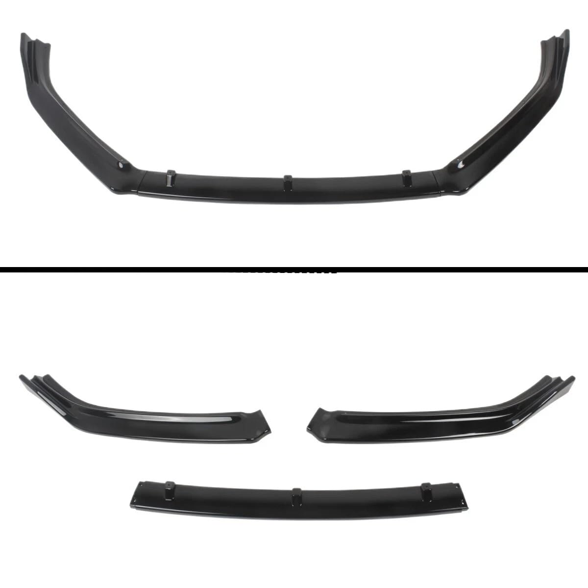 MUTUSAISI Séparateur Lèvre Avant pour Volkswagen VW Polo 5 MK V (Phase 2) 2014-2017 6C1 6R1,Voiture becquets Avant Pare-Chocs Corps pelles Garde Spoiler Accessoires(Noir Brillant)