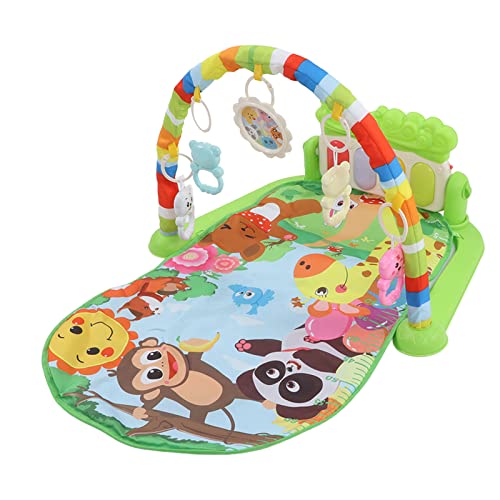 NOENNULL Baby Play Piano Gym Soft Skin Skin Activity Mat con Juguetes Musicales Extraíbles Juguetes Educativos Playmat para Bebés 0-12 Meses
