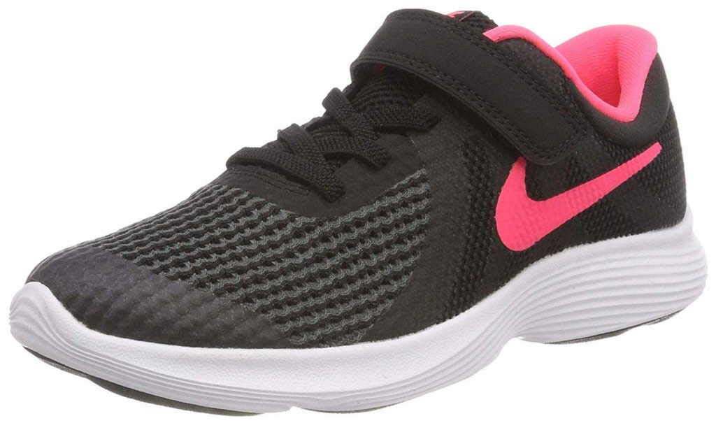 Nike Unisex-Child Revolution 4 (PSV) Running Shoe, Black/Racer Pink-White, 13C Regular US Little Kid