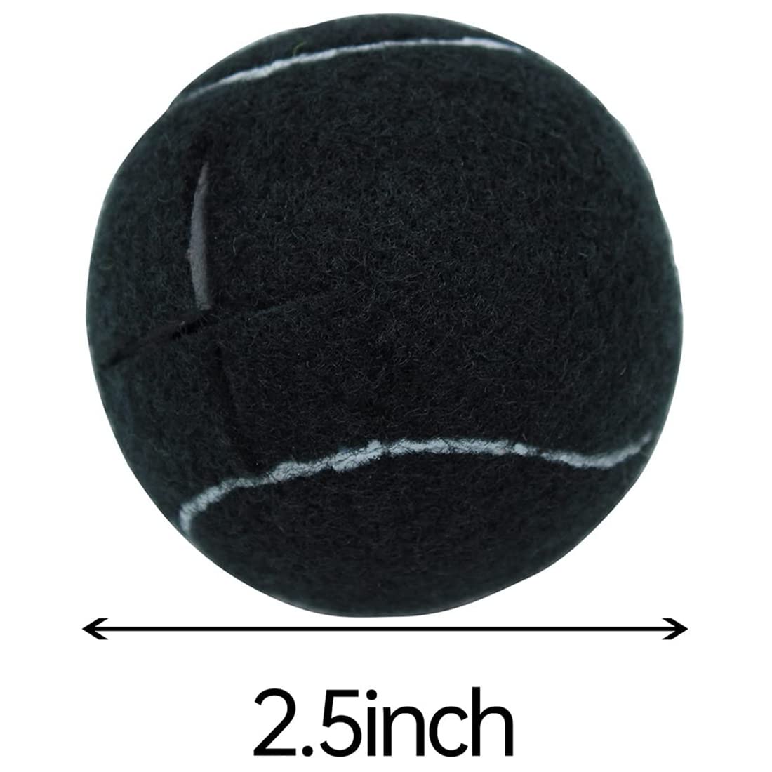 Lot De 2 Balles De Tennis Prédécoupées - Protection Pieds Meubles Et Sol - En Feutre Noir - Pour Chaises, Tables, Déambulateurs - 12