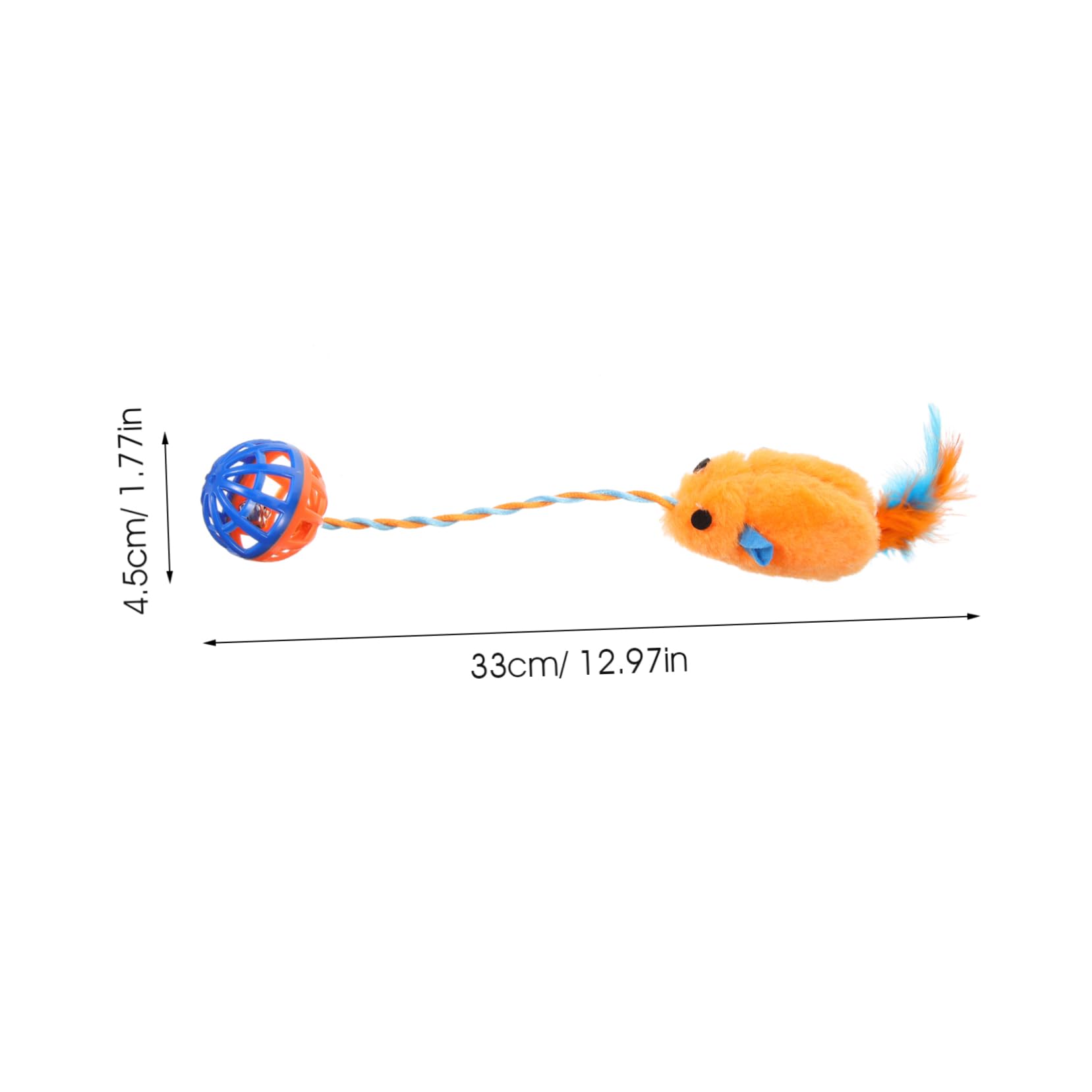 Jouet pour Chaton en Peluche et Plastique avec Clochette Sonore, Jouet Interactif pour Chat D'intérieur, Soulagement de L'ennui et Exercice