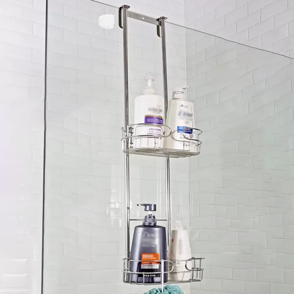 GIZNXBA Estanteria Ducha Colgar Estanteria Baño Acero Inoxidable Estante Organizador De Ducha Colgante Cesta De Almacenamiento Estante, Estantes De Baño