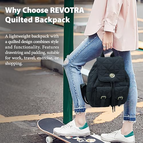 Image of REVOTRA Small Backpack for Women, Mini Puffer Purse with Anti-theft Pocket, Small Waterproof Purse with Magnetic Closure & Multi-Pocket, Lightweight Quilted Daypack for Work, Travel, School