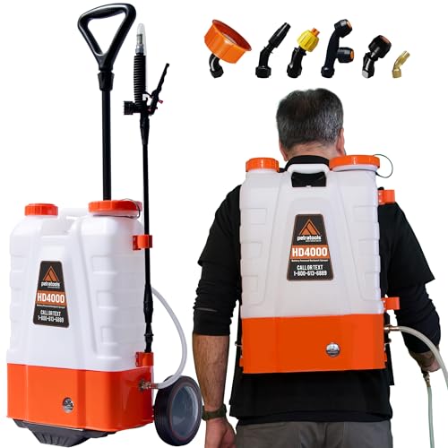 PetraTools Battery Powered Backpack Sprayer 4 Gallon -...
