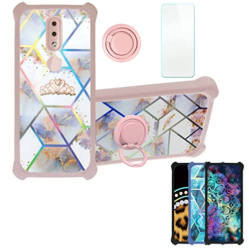 Aroepurt Funda para Nokia 4.2 Funda Compatible con Nokia 4.2 Case Carcasa [con 9H Dureza HD Protector Pantalla] PC + Silicona Soporte IMDF-HG