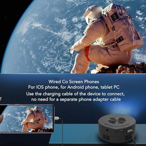 Image of BIGASUO Mini Video Projector, Portable Led Projector with Phone Same Screen for Smartphone Tablets, Home Theater Movie Projector for Kids Child Gift (BGP41)