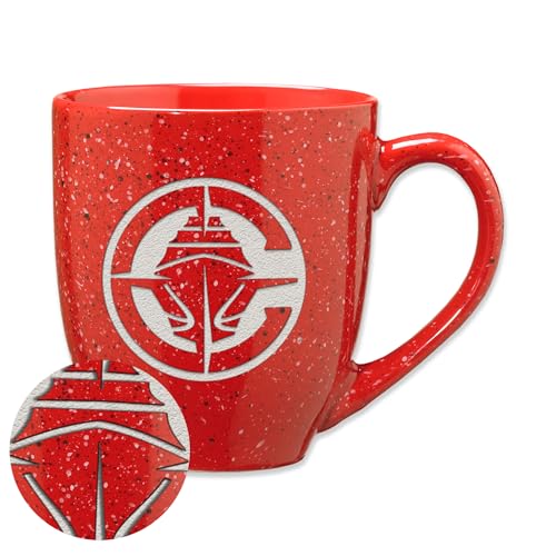 Rico Industries NBA Basketball Los Angeles Clippers Alternate 16 oz Team Color Laser Engraved Speckled Ceramic Coffee Mug