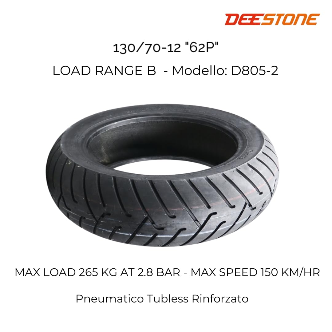 COPERTONE POSTERIORE 130/70-12 62P MOTO COMPATIBILE CON VESPA GT, GILERA RUNNER, MBK OVETTO 50, ROCKET 125