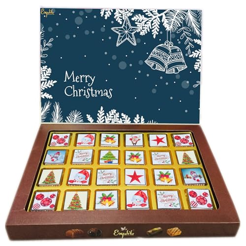 Image of Expelite Merry Christams And New Year Chocolate Gift For Girl Friend - 24 PC Happy Near Year Gift for Employees