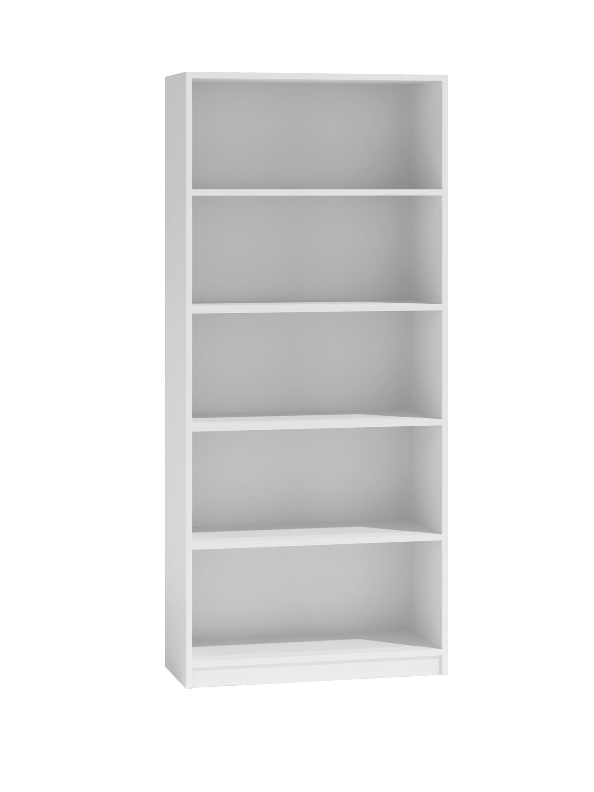 Oggi R60 Librería Alta - Cinco Estantes - Unidad de Almacenamiento para Dormitorio - Estantes de Almacenamiento - Librerías y Estanterías - Unidad de Estantería - Blanco